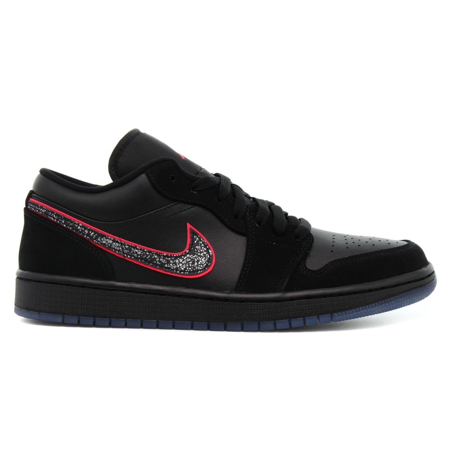 Jordan Air Jordan 1 Low SE Shoes – Black/Black-Red Orbit